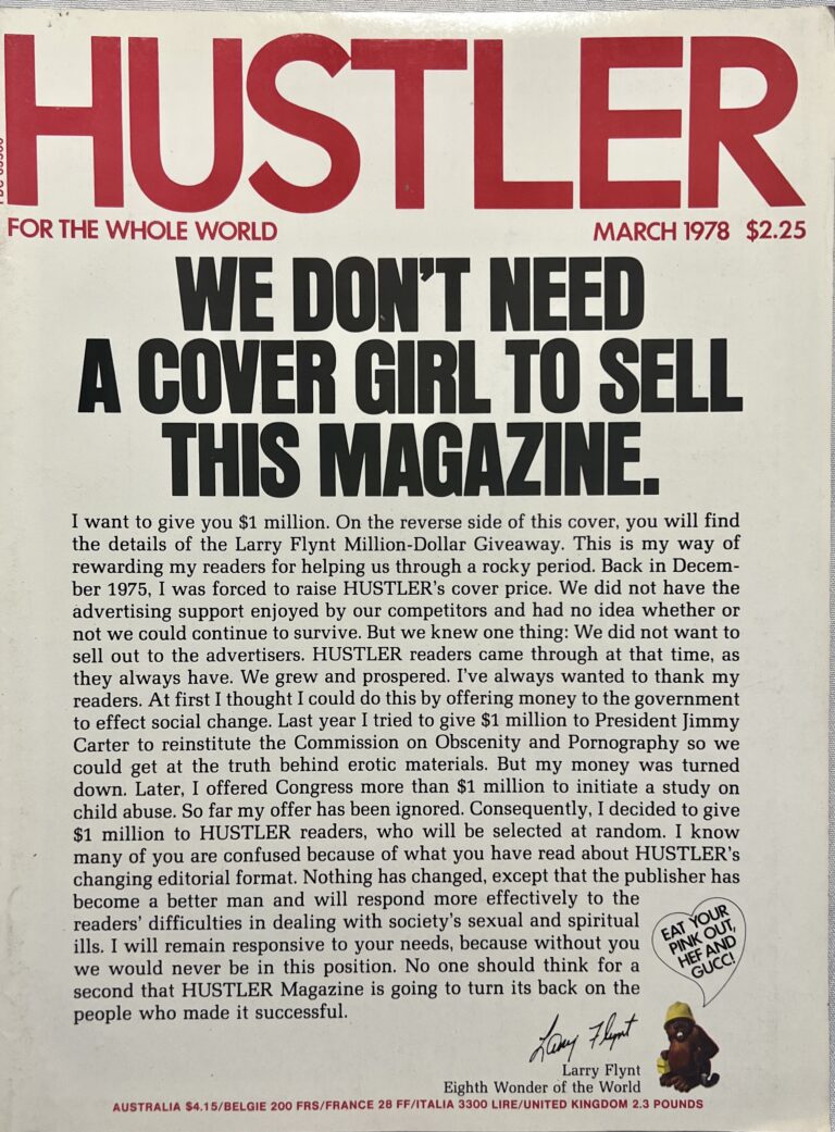 Hustler March Adult Men S Magazine Vintage Magazines