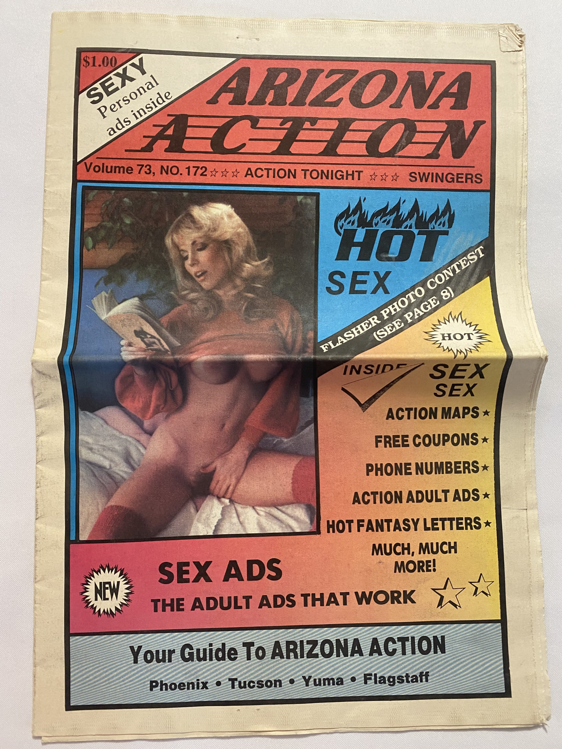 Arizona Action ( Swingers ) 80s Adult XXX Newspaper image