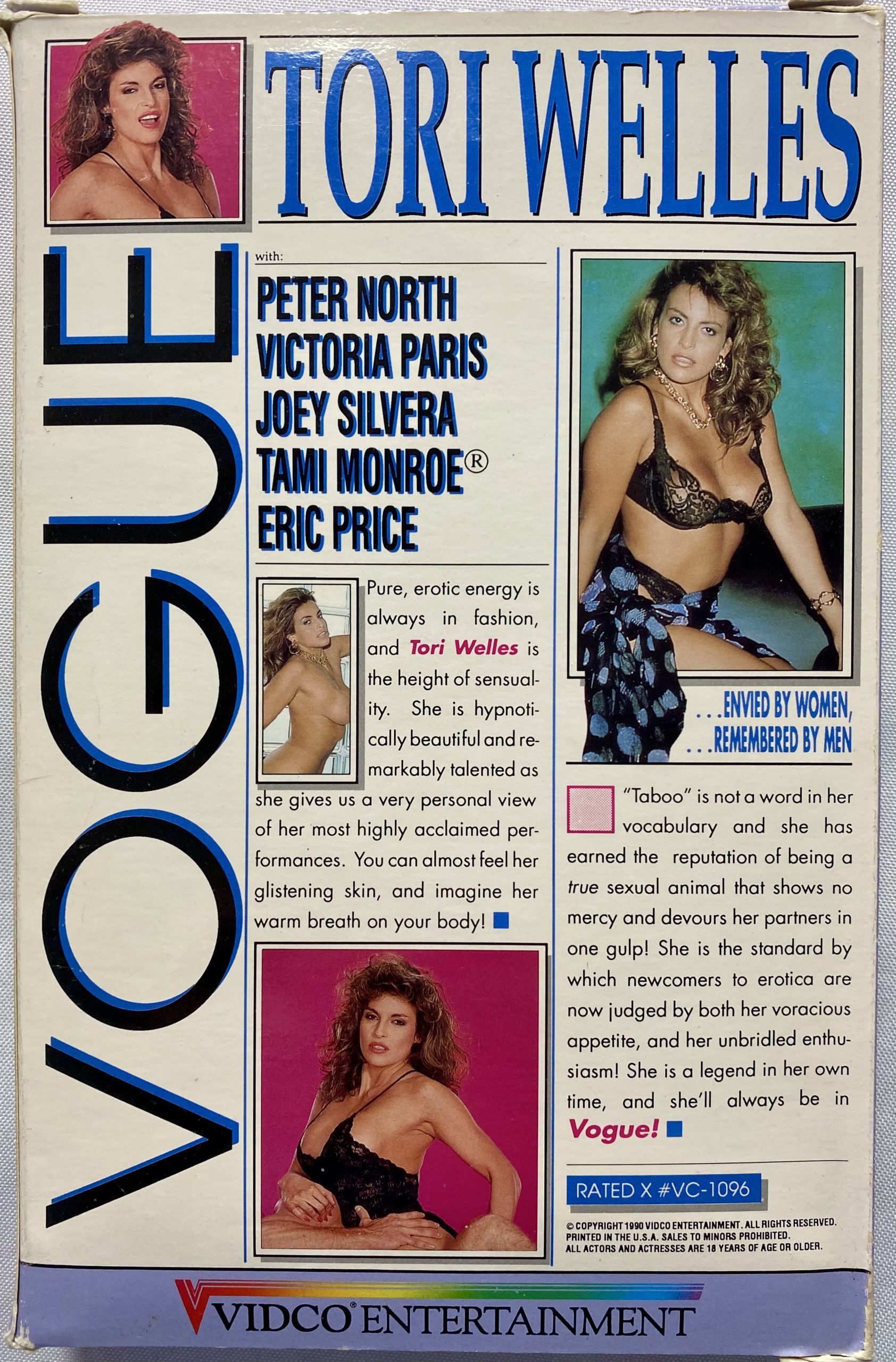 VOGUE 1990 Adult XXX VHS *Tori Welles* - Vintage Magazines 16