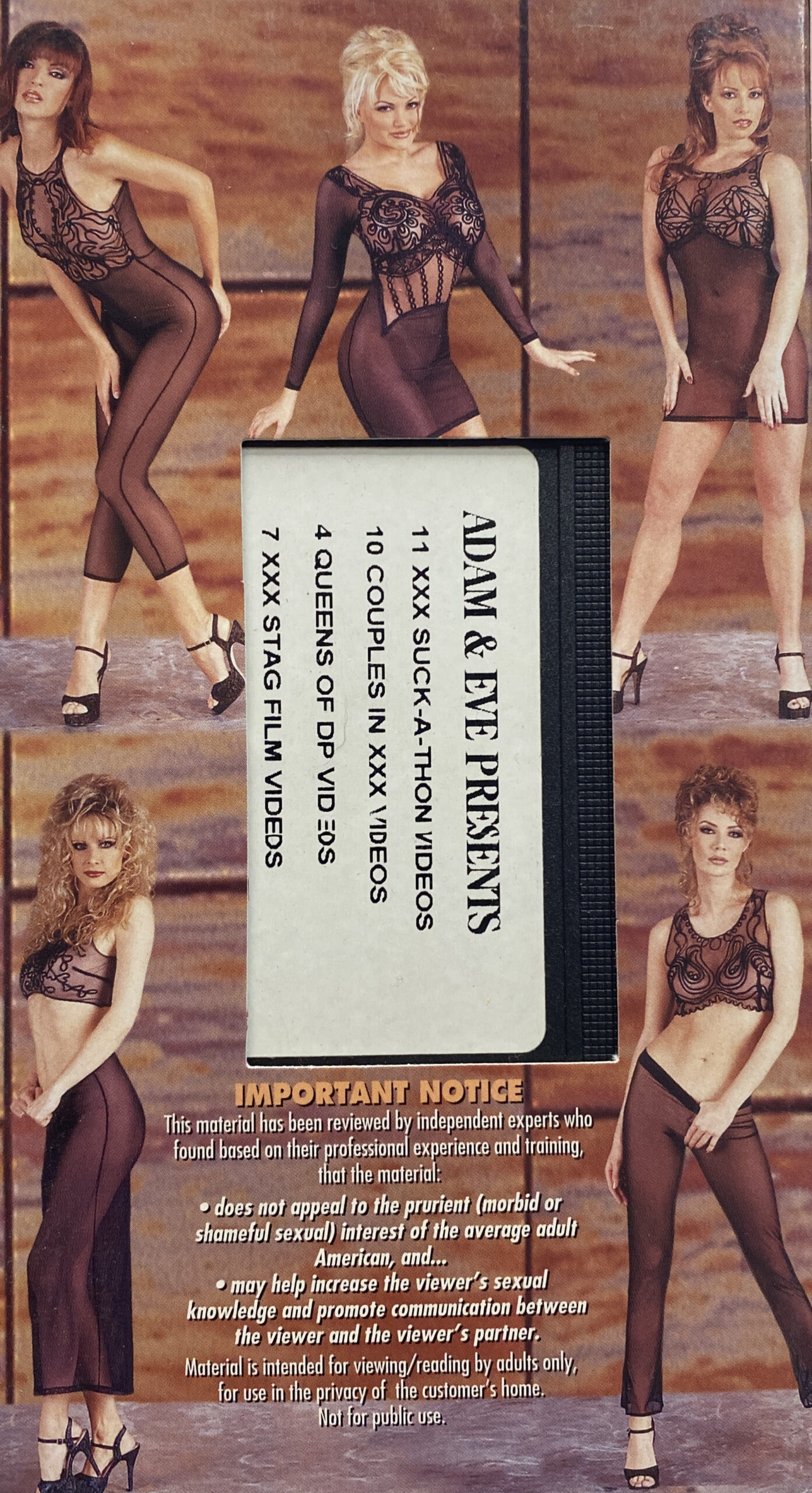 Eva Adam Xxx Video - Adam & Eve Presents 4 Pack Adult XXX VHS - Vintage Magazines 16