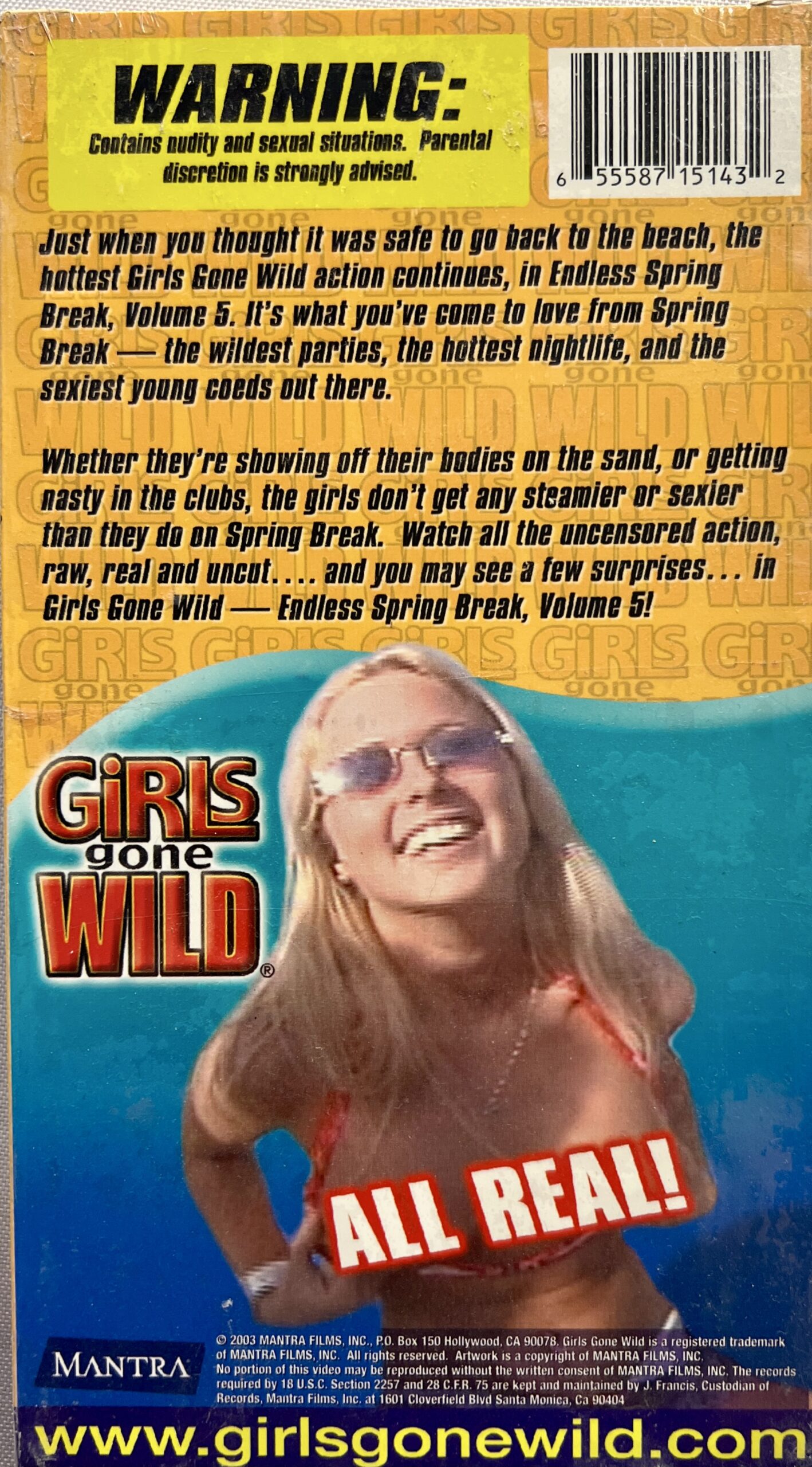 Girls Gone Wild Endless Spring Break Vol. 5 2003 Adult XXX VHS - Vintage  Magazines 16