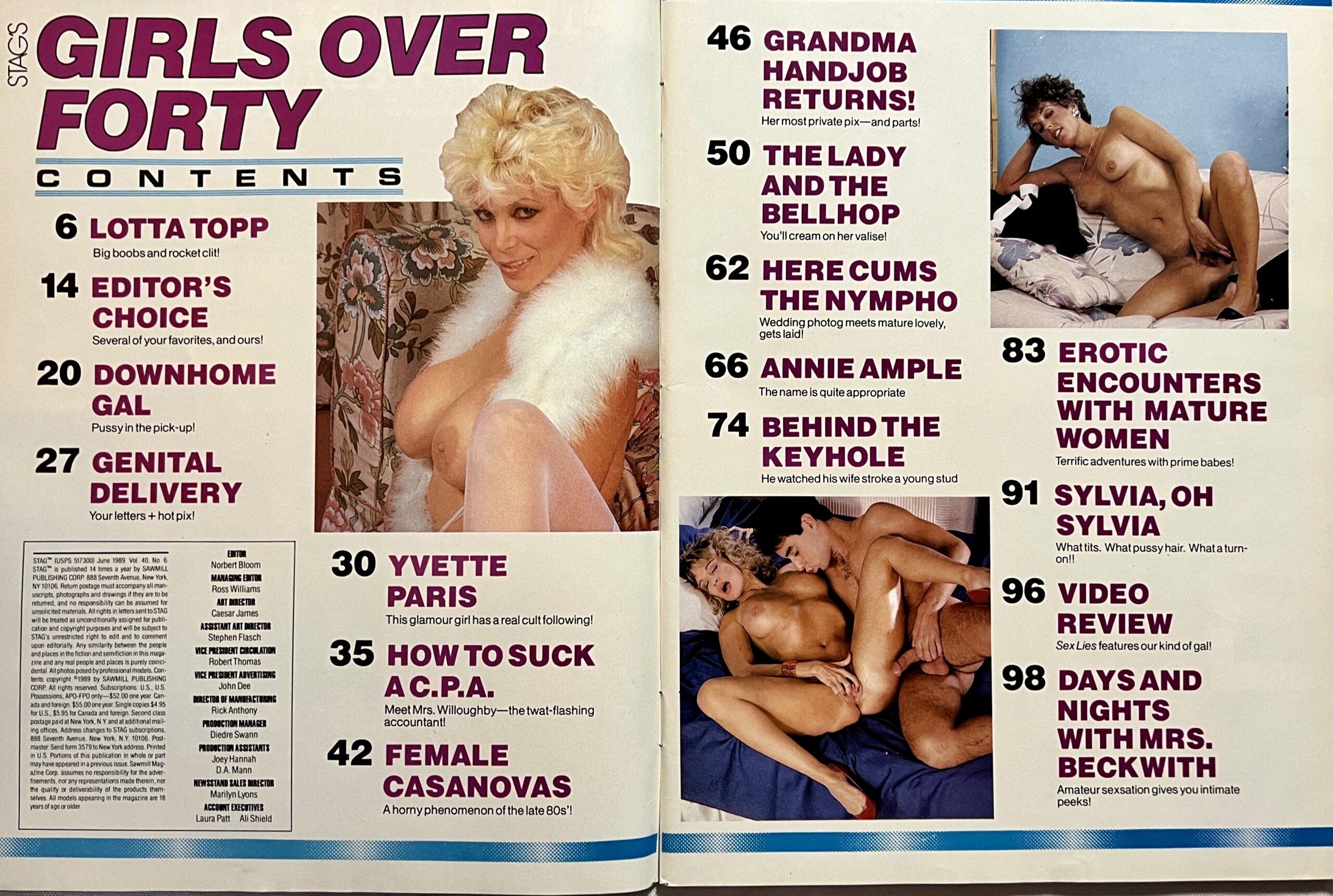 Stags Girls Over 40 June 1989 *Older Women* pic