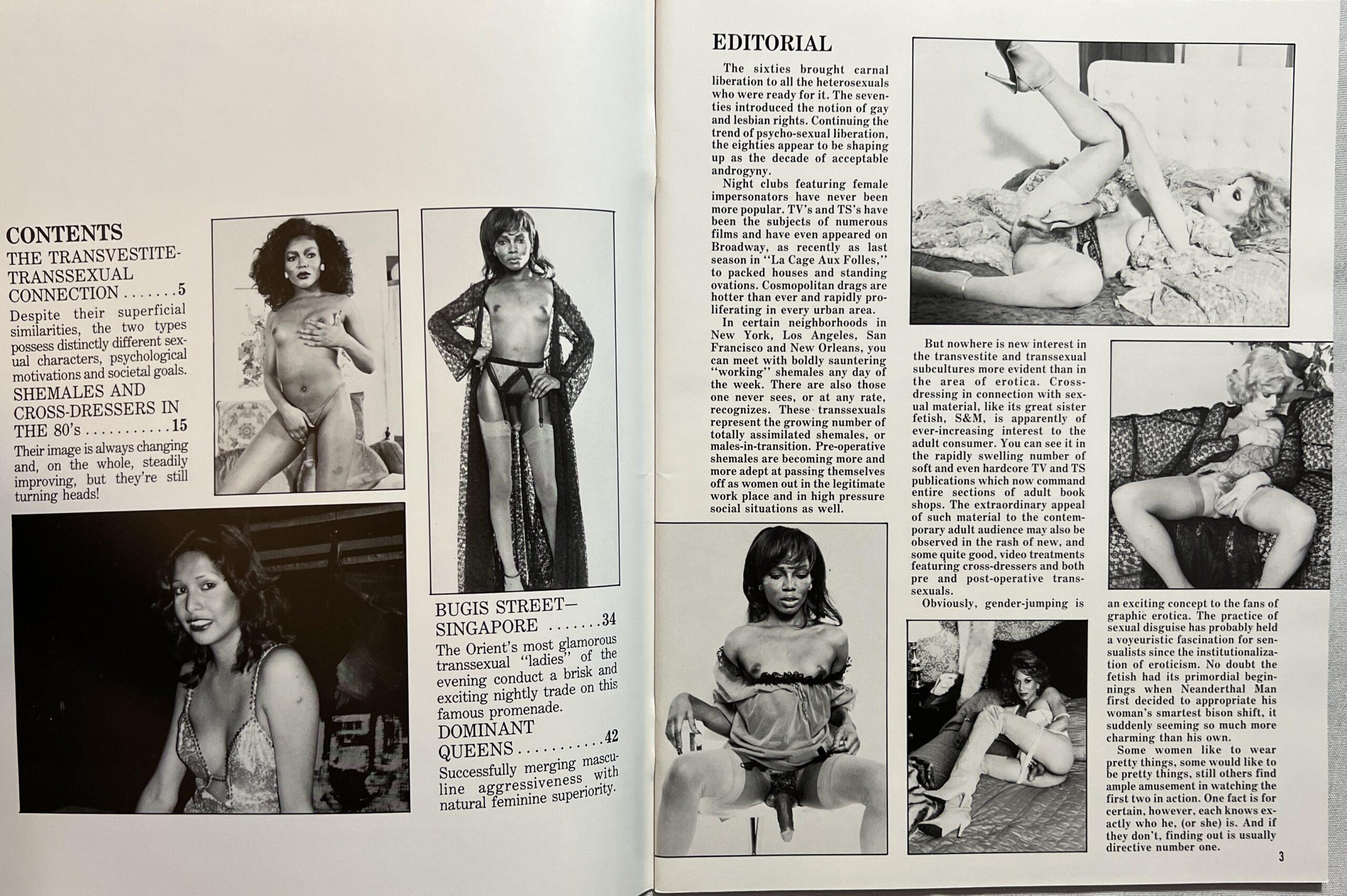 Transvestite and Transsexuals #1 90S Adult Transgender Personals and Swingers Magazine photo photo