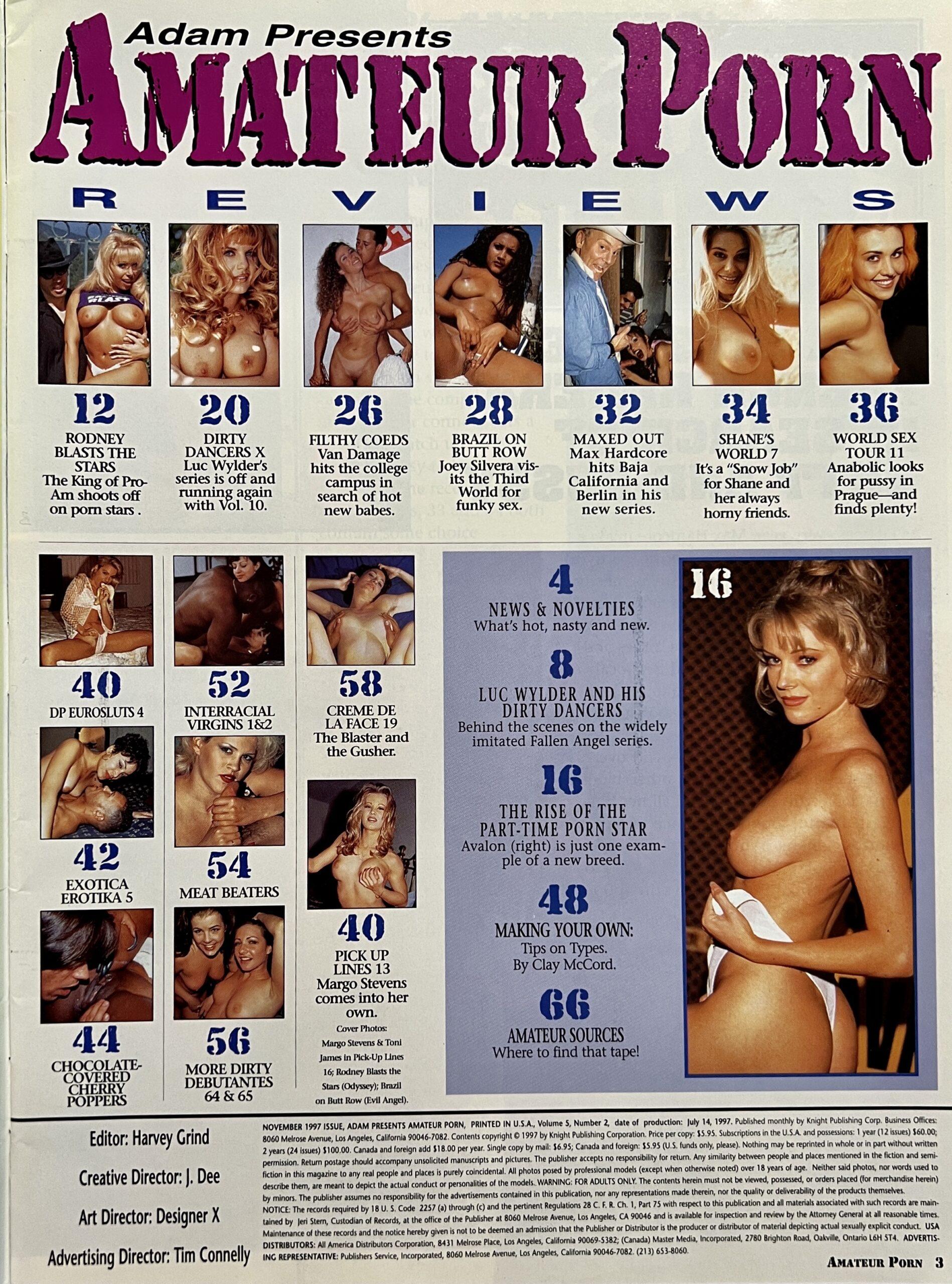 Adam Presents Amateur Porn July 1997 -MISSING Pullout Poster- Vintage Magazines 16 pic