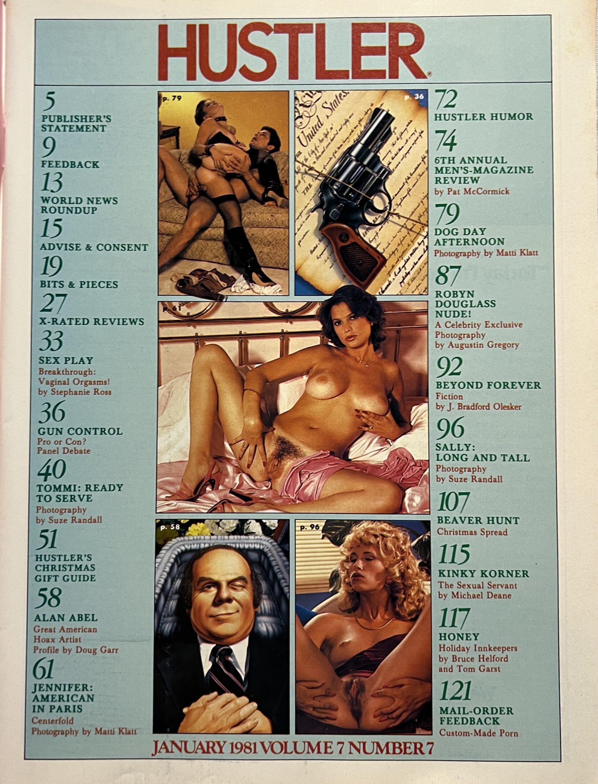 Hustler January 1981 Season's Greetings * Nude Robyn Douglass* - Vintage  Magazines 16
