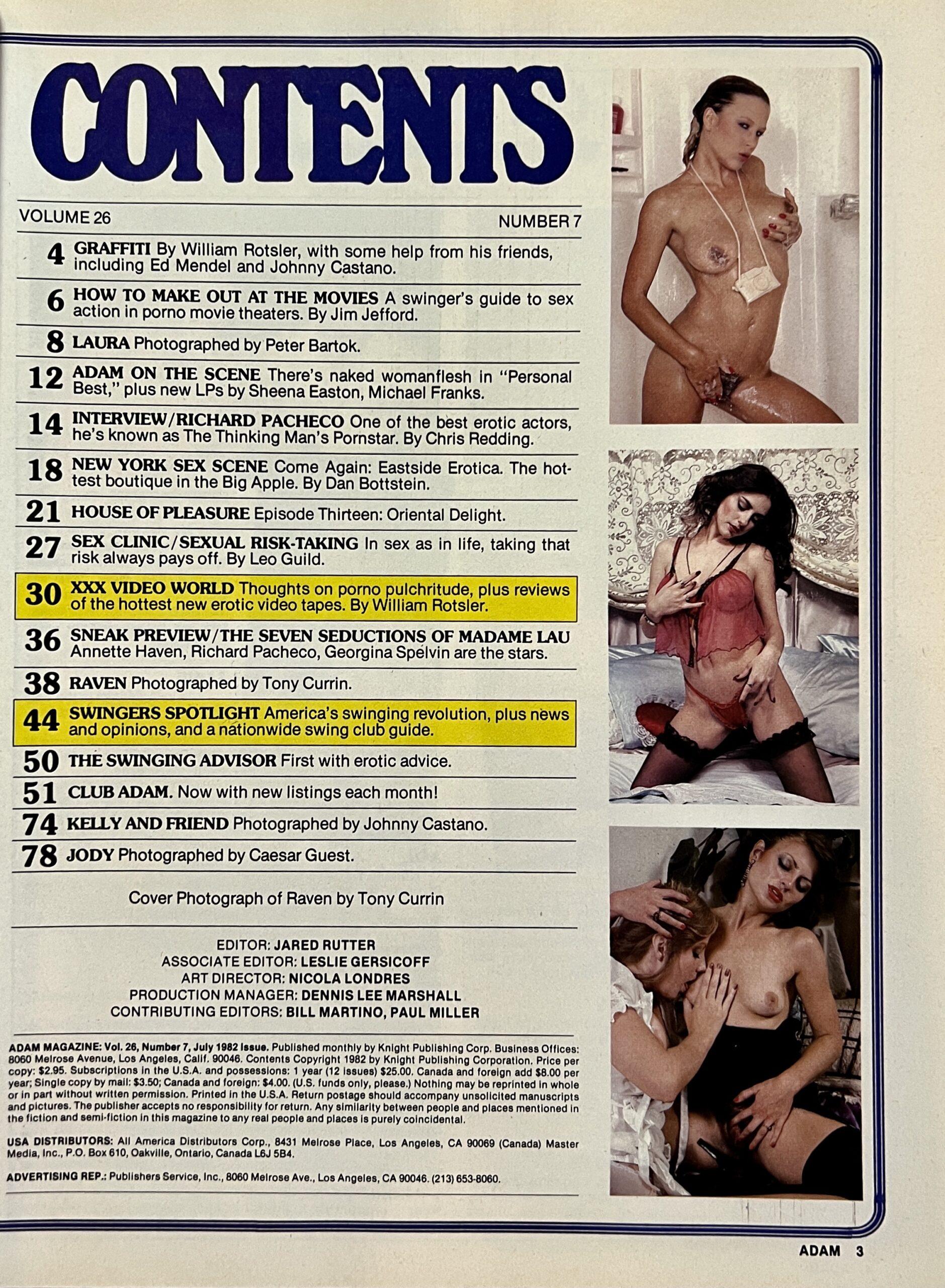 Adam 26/7 July 1982 Adult Swingers and Personals *Richard Pacheco*