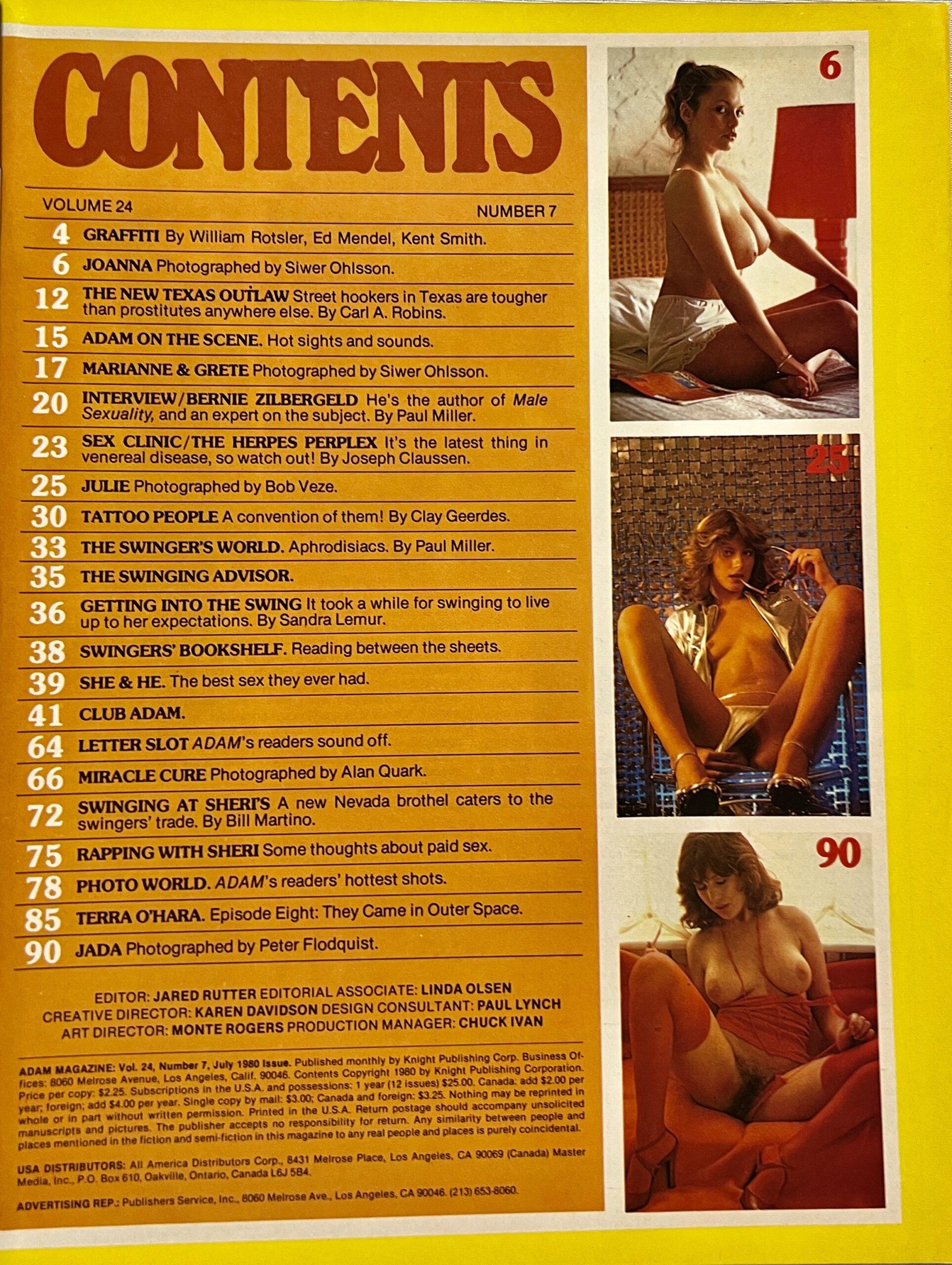 Adam 24/7 July 1980 Adult Swingers and Personals