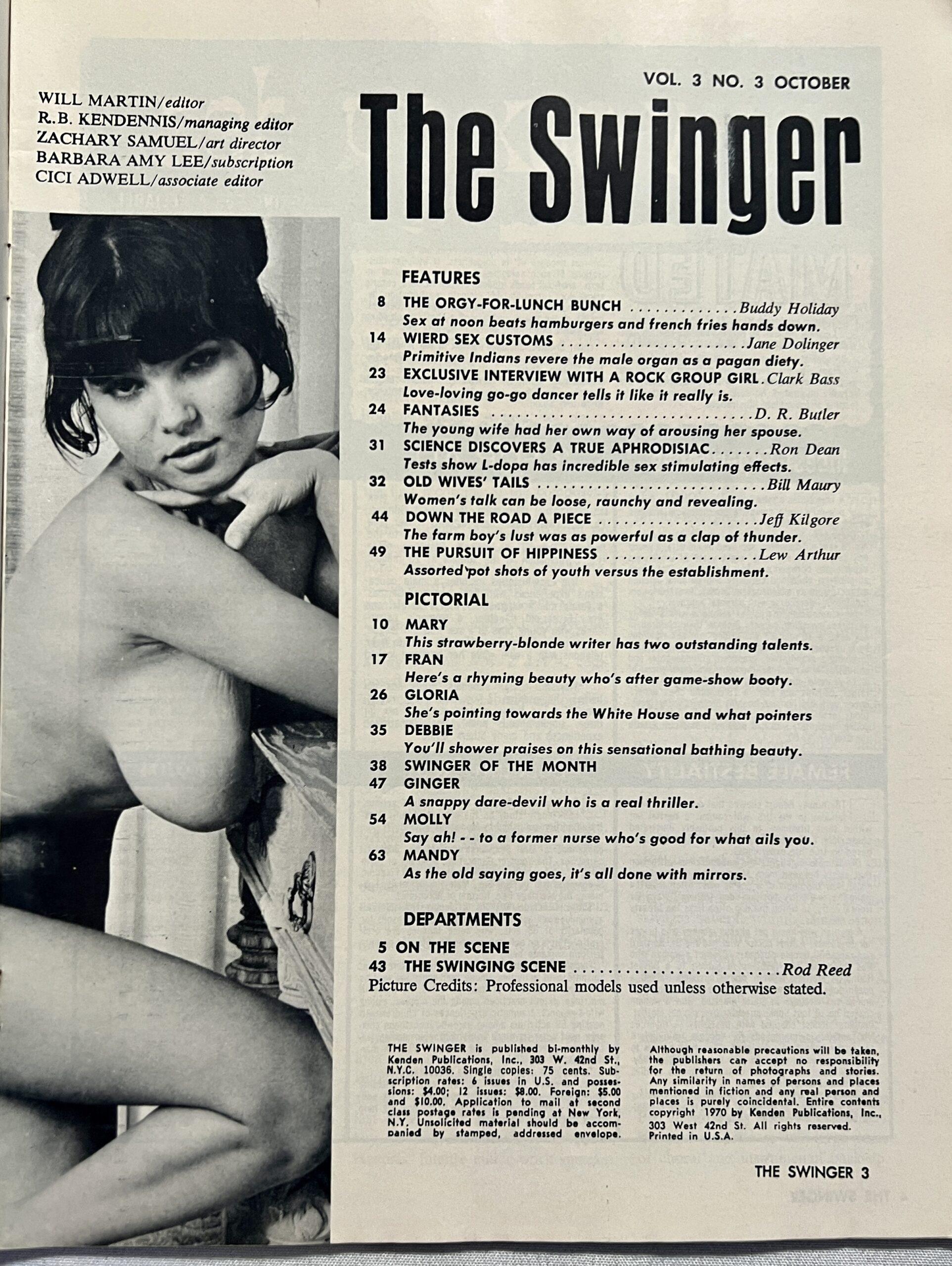 The Swinger October 1970 *Centerfold Debbie*