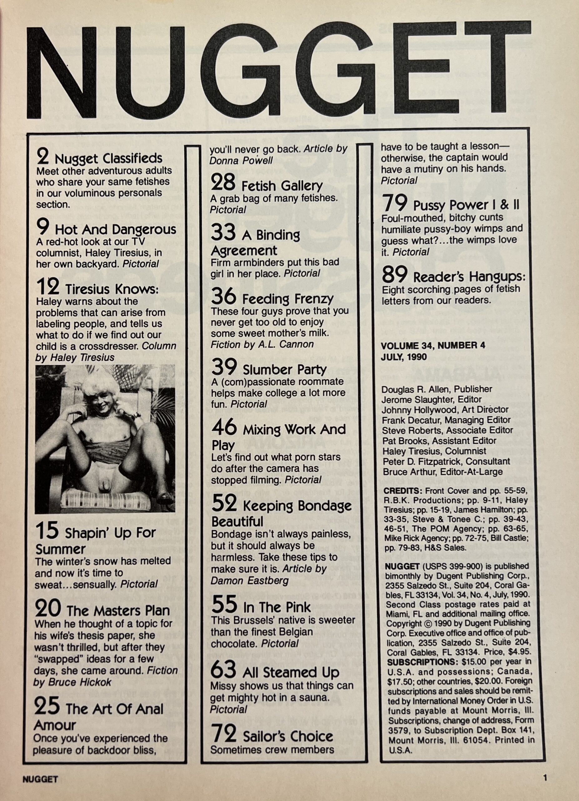 Nugget Bondage Porn - Nugget July 1990 *An Erotic Foray Into The World of Kink* - Vintage  Magazines 16